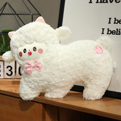 15.75" Fluffy Lamb Plush Toy with Pastel Accents