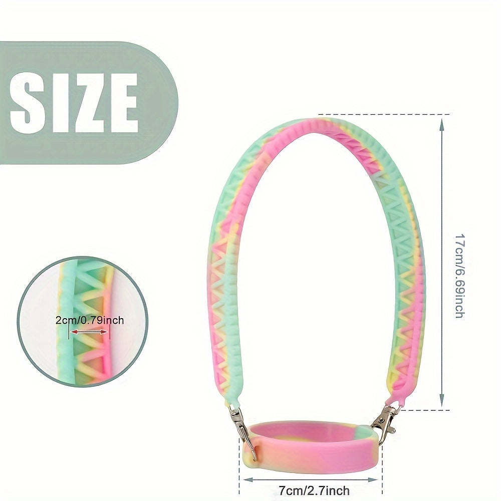2pcs Silicone Bottle Handle Anti Slip Fits 8-40oz Bottles for Travel Hiking