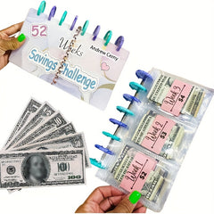 52 Week Money Saving Challenge Binder Budget Book & Cash Envelopes
