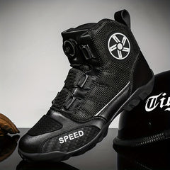 Men's Vintage High Top Motorcycle Riding Boots Non Slip Durable Shoes