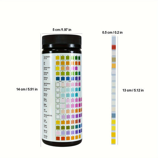 Water Testing Kit 125 Pieces 16 in 1 Well Drinking Water Test TESPERT Strips