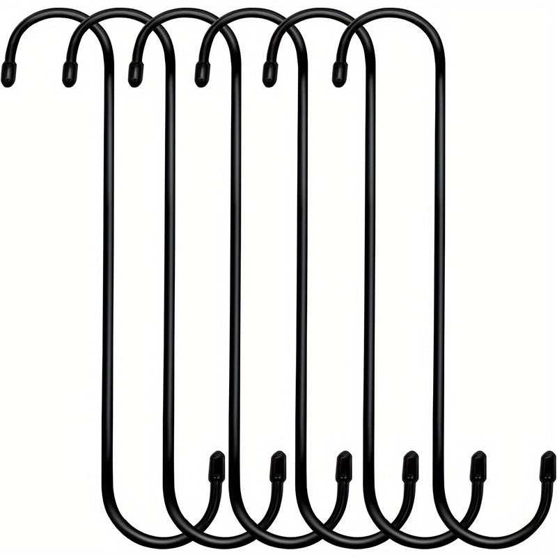 6 Heavy Duty Long S Hooks for Hanging Plant Kitchenware Utensils Pergola Closet