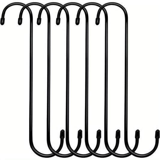 6 Heavy Duty Long S Hooks for Hanging Plant Kitchenware Utensils Pergola Closet