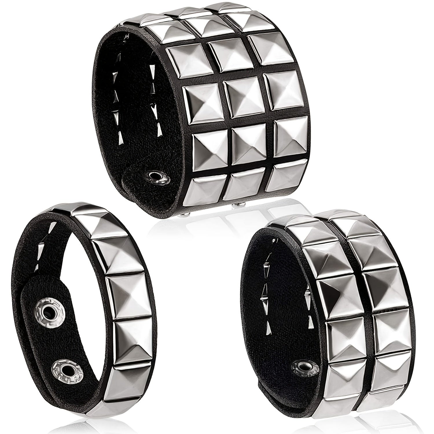 Rock PU Leather Bracelet with Willow Bracelet