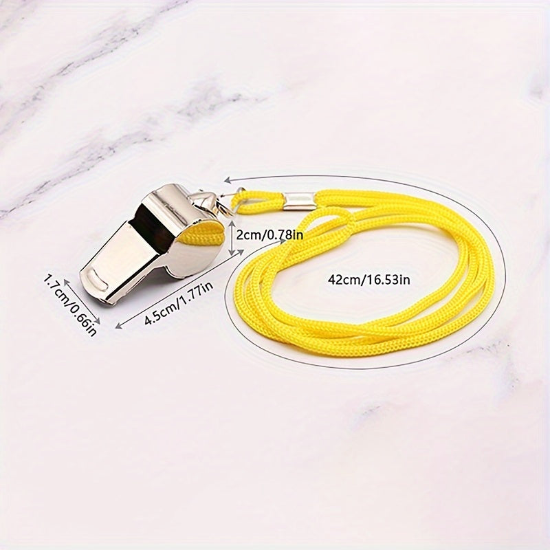 Stainless Steel Referee Whistle with Lanyard