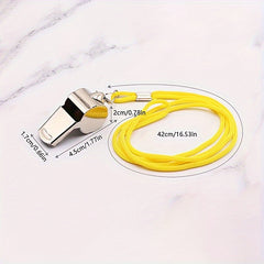 Stainless Steel Referee Whistle with Lanyard