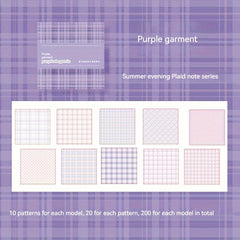 Plaid Sticky Notes Paper Hand Account Grid Pattern Special Sticky Notes Book