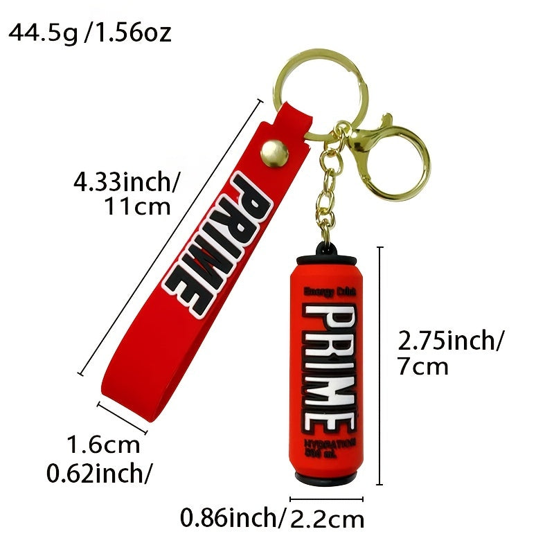 Cartoon Silicone Easy Pull Can Keychain for Men