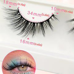 5 Pairs Cat Eye Lashes Little Devil Style Eye EndLengthening 