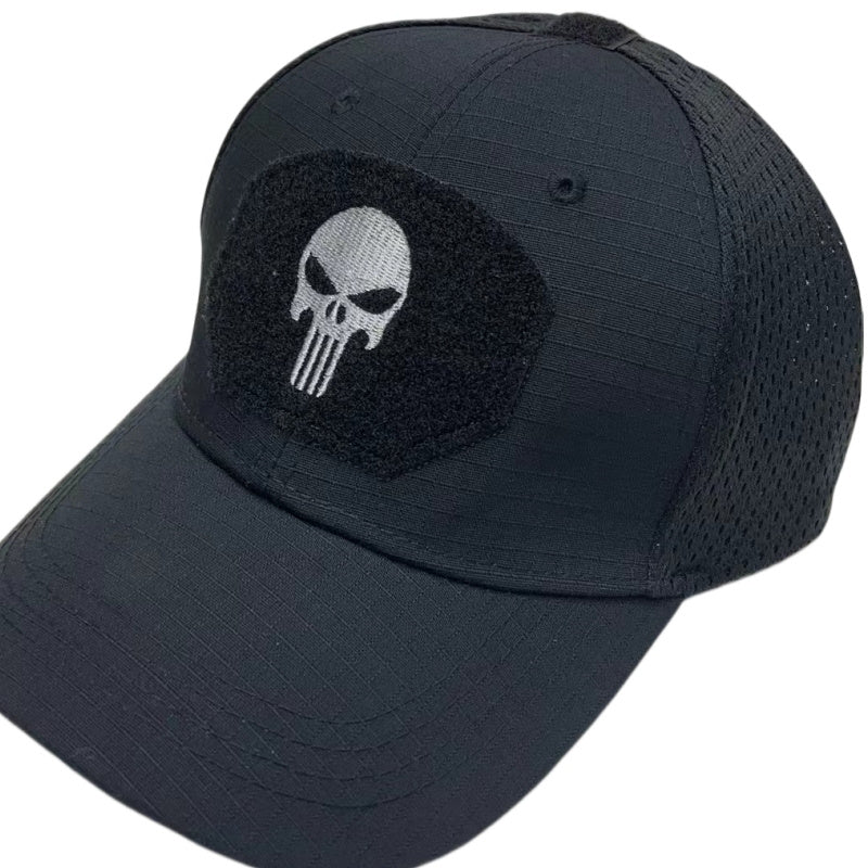 Camouflage Baseball Cap Skull Embroidery Patch Tactical Mesh Trucker Hat