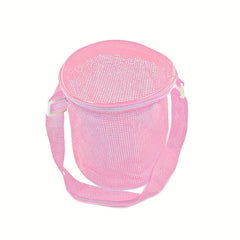 FFYUANFS Large Mesh Seashell & Sand Toys Beach Bag with Strap
