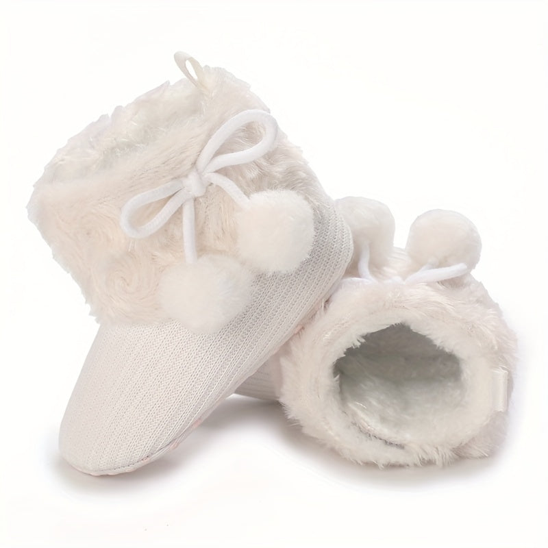 Soft & Warm Baby Girls Slip On Boots
