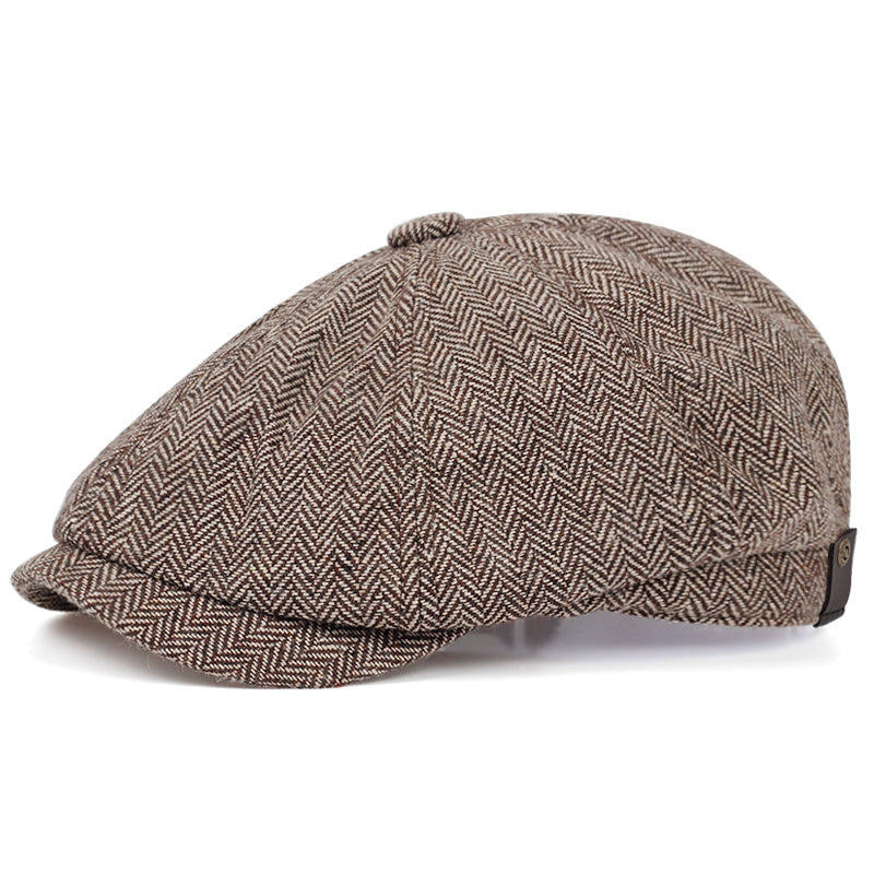 Men's Checkered Newsboy Cap