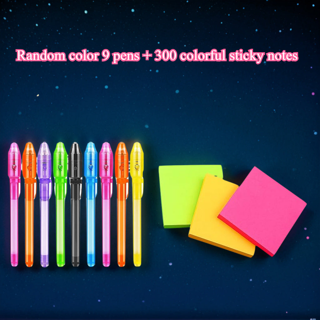 Invisible Pen Detective Game Set with Sticky Notes