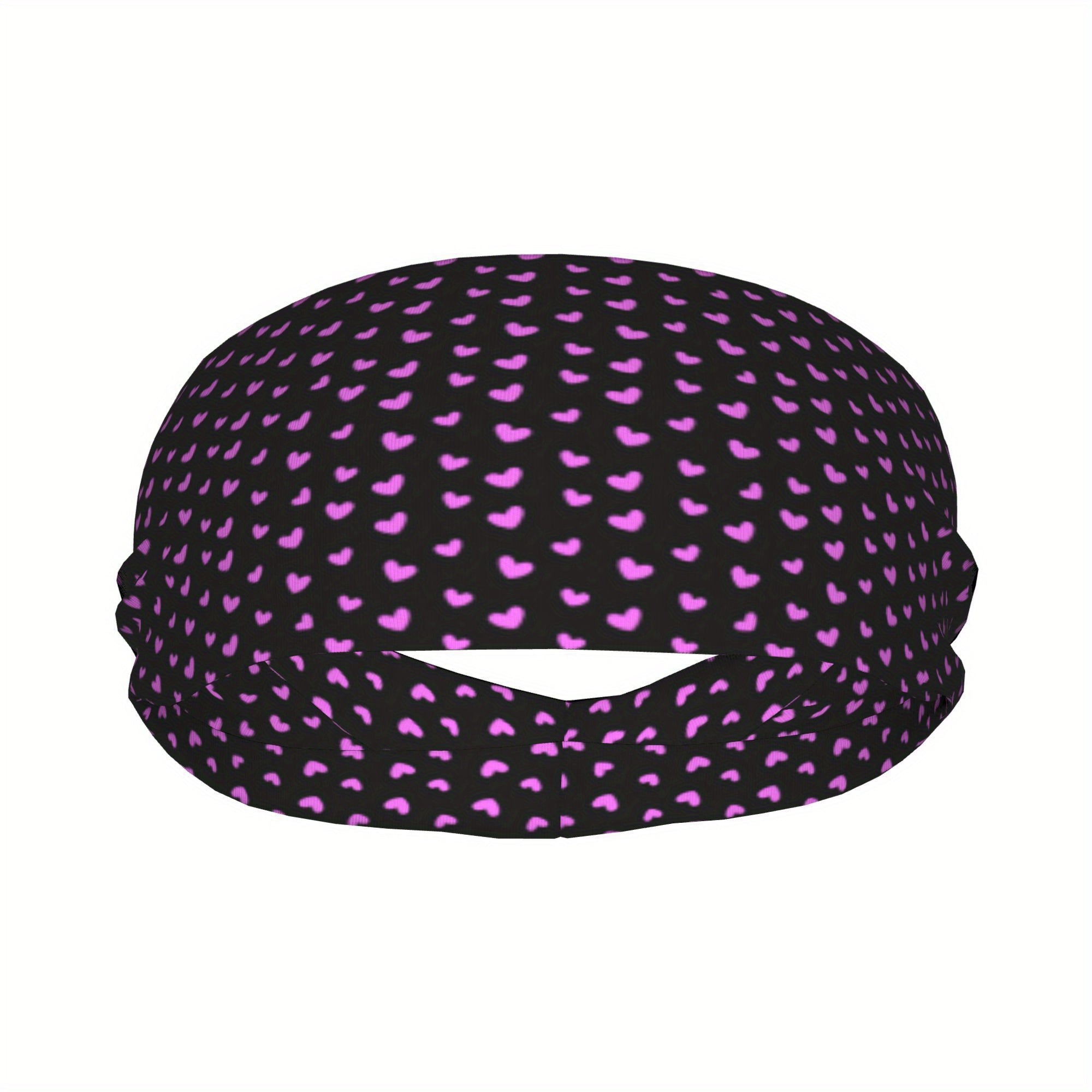 Unisex Pink Love Heart Sports Headband
