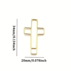 10pcs Cross Shaped Paper Clip Bookmark Binder Office Accessories
