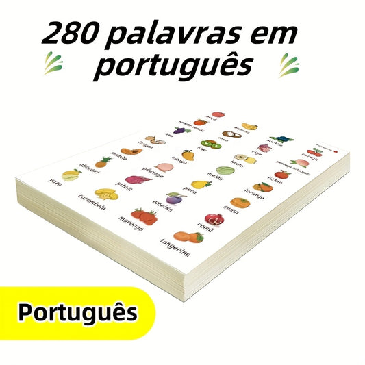 Kids Portuguese Vocabulary Stickers - Colorful Illustrations - Fun Learning
