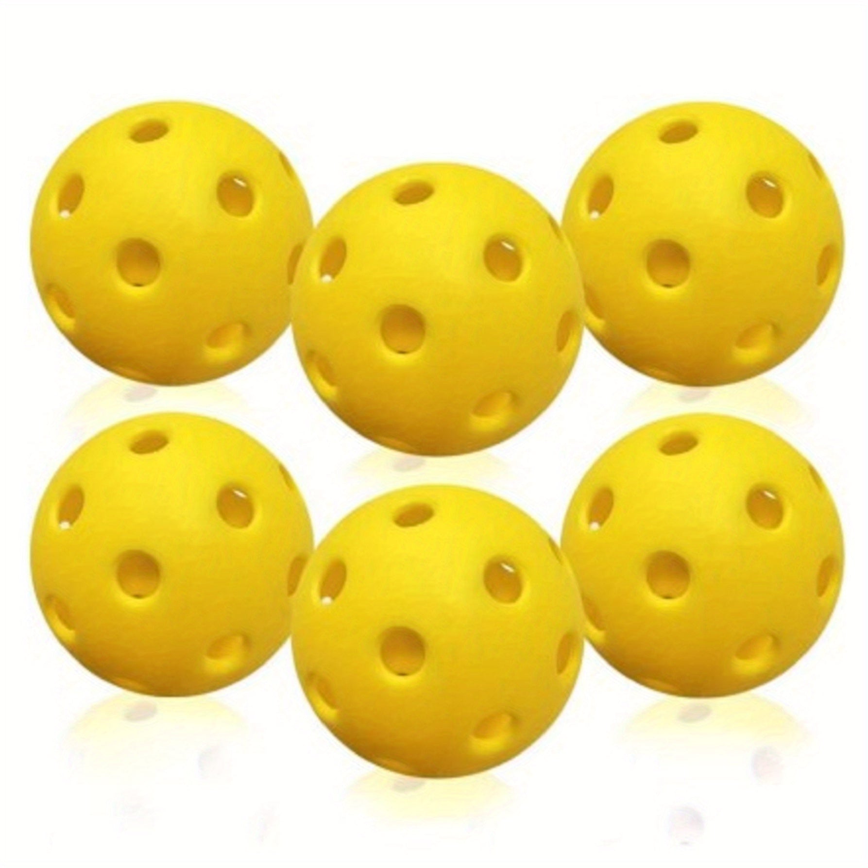 6pcs High Visibility Outdoor Pickleballs for Indoor & Outdoor Play