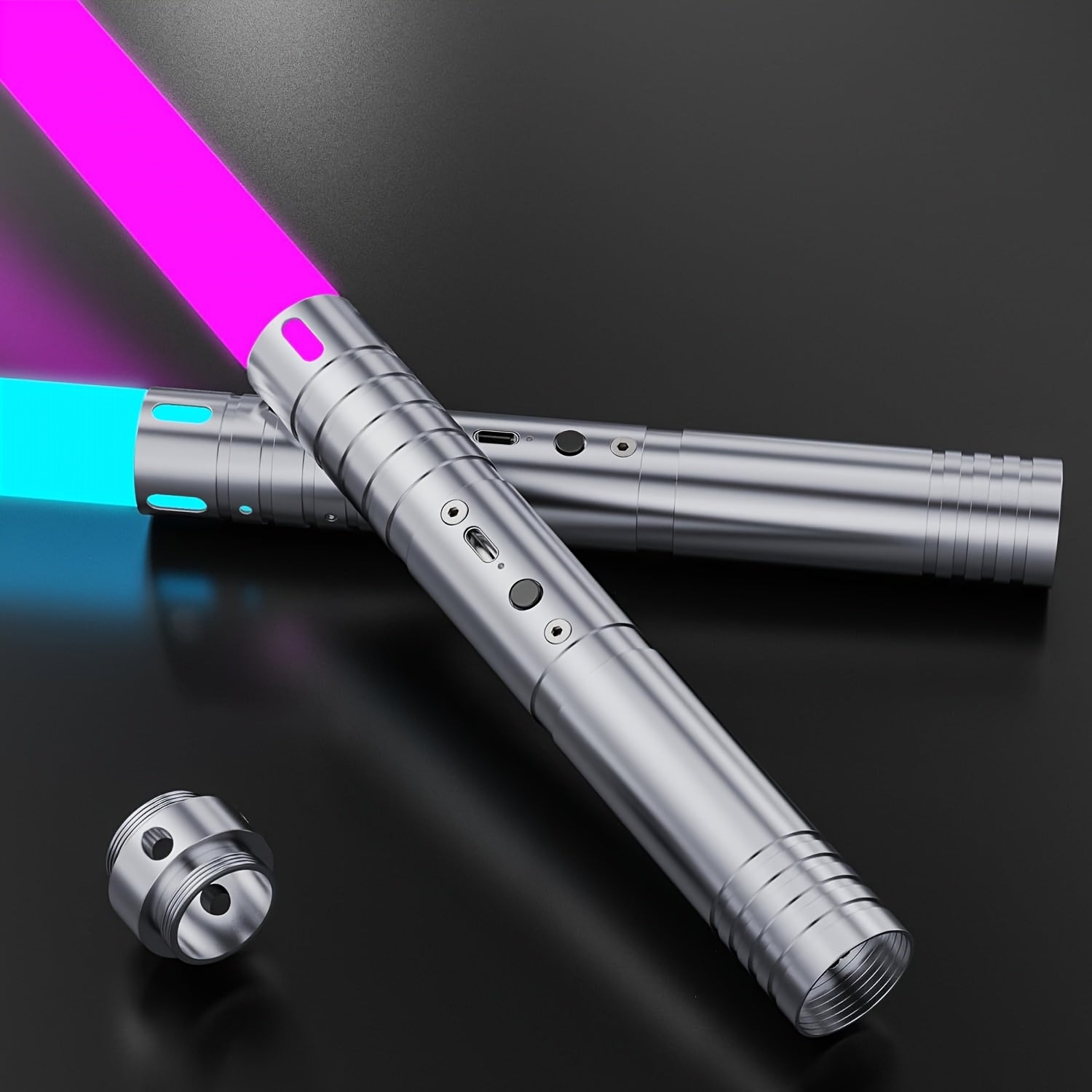 24 9 inch RGB Dueling Sword USB Rechargeable 15 FX 3 Sound Modes