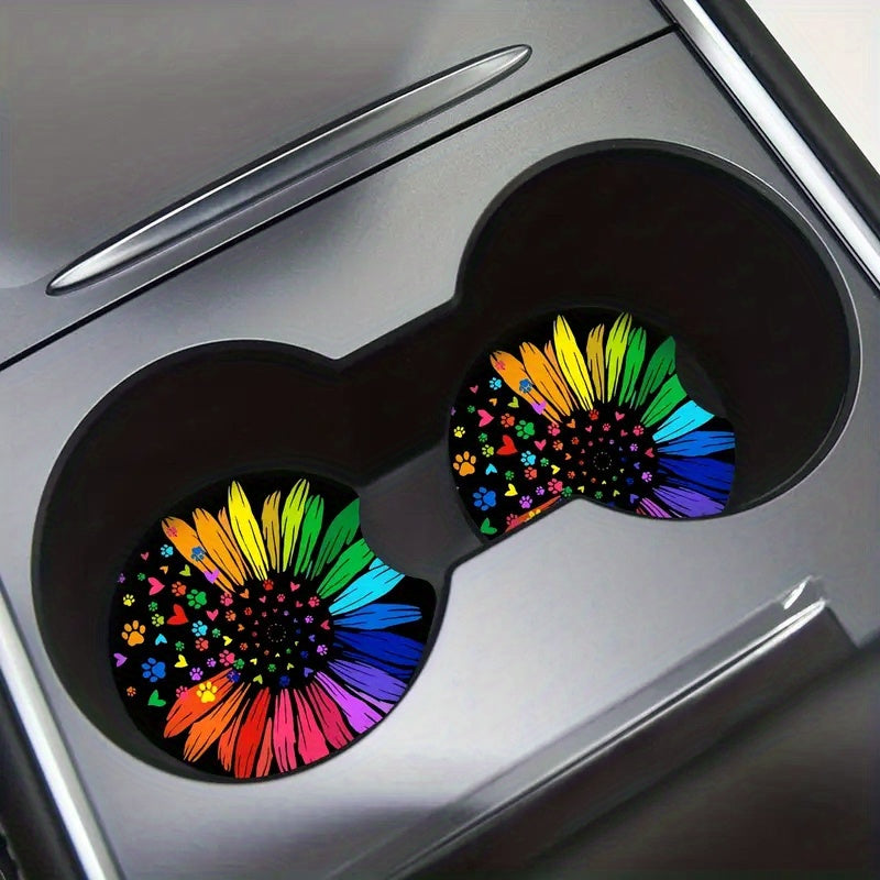 Car Coasters Absorbent Cup Holder Accessories 1pc