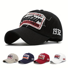 Vintage Letter Embroidery Baseball Cap Cotton Hip Hop Sunscreen Sports Hat