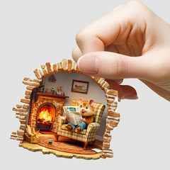 Mouse Vinyl Wall Stickers 4 Pack Christmas Decorations