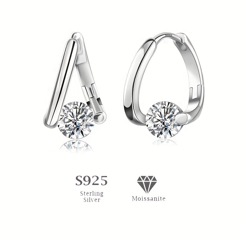 Moissanite Stud Earrings S925 Sterling Silver