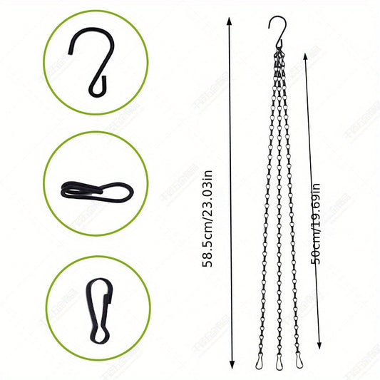 Outdoor Barbecue Flower Pot Chain Double Hook Iron Chain
