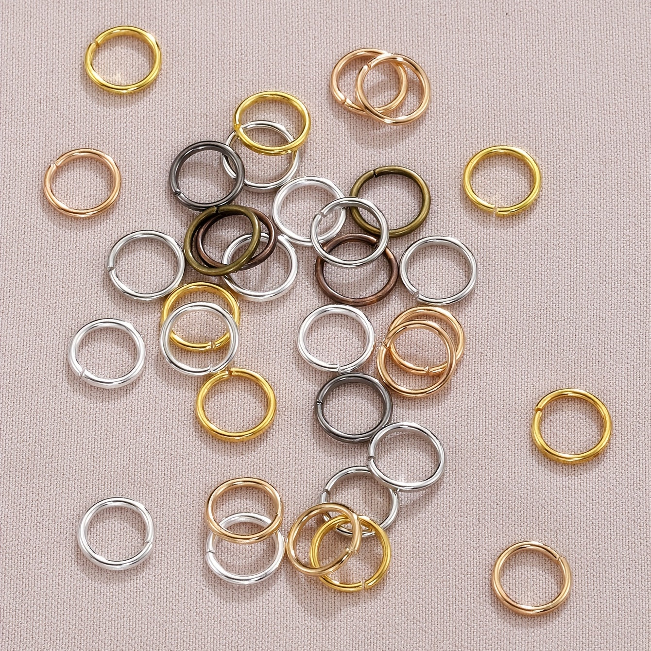 200 Mixed Jump Rings Various Colors Metal Connection Rings Jewelry Chain