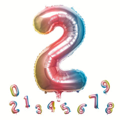 81 28cm Rainbow Number Balloon Party Supplies