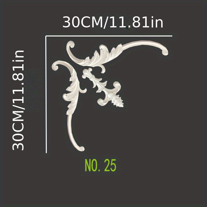 French Style PU Wall Decorative Flower Plaster Modeling