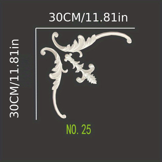 French Style PU Wall Decorative Flower Plaster Modeling