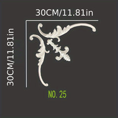 French Style PU Wall Decorative Flower Plaster Modeling