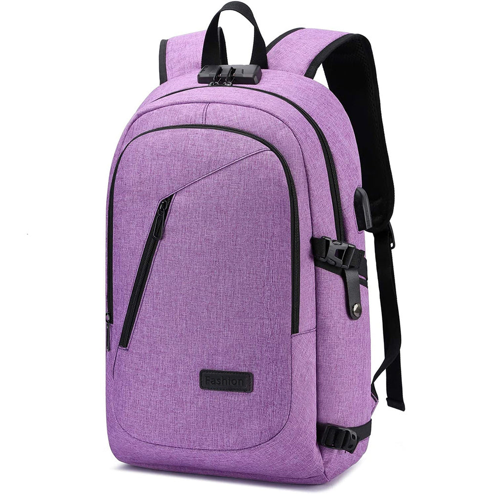 Anti Theft Laptop Backpack USB Charging Port Slim Waterproof College School Bag