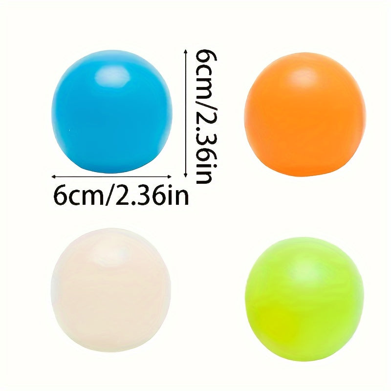 5pcs Glow Stick Wall Balls Stress Relief Toys