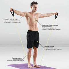 Pilates Tension Rope With 2 Handle Fitness Resistance Rope