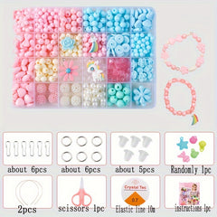 24pcs Unicorn DIY Bead Bracelets Making Kit for Kids
