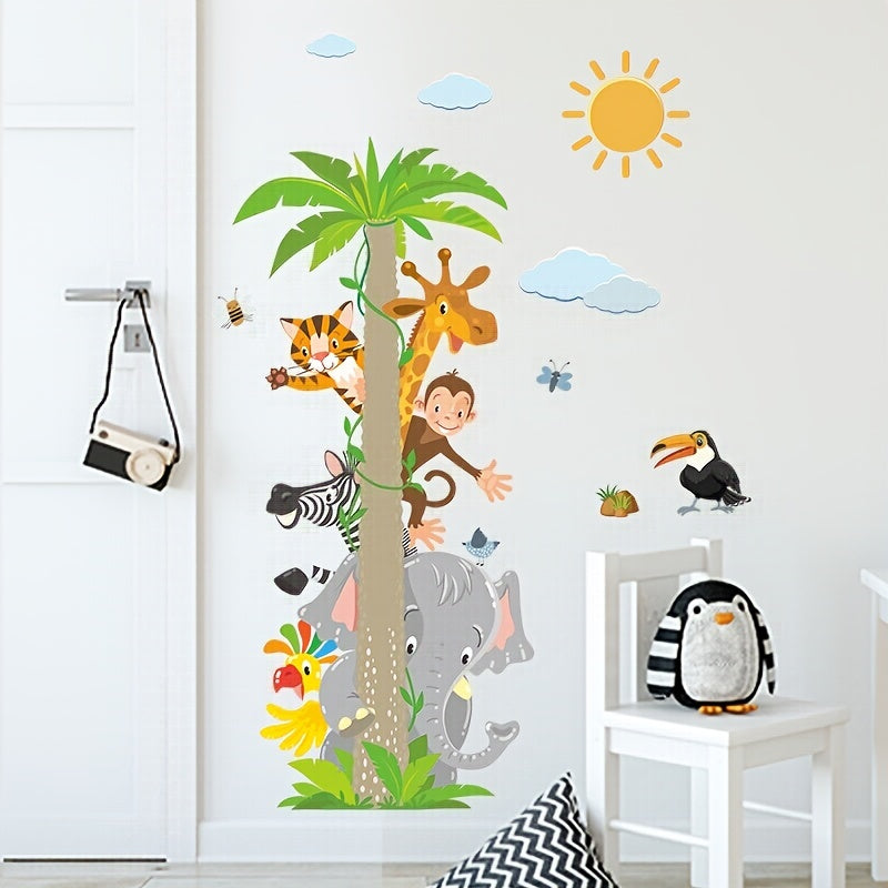 Cartoon Giraffe Monkey Elephant Wall Sticker