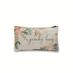 Plants Pattern Makeup Bag Zipper Pouch