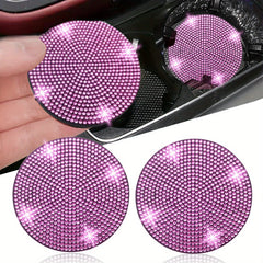 Bling Car Cup Holder Coaster - Universal Anti Slip Shockproof