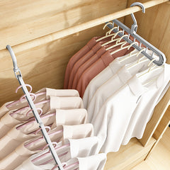 Portable Grey 9 Hole Travel Hanger Multifunctional Clothes Drying Rack