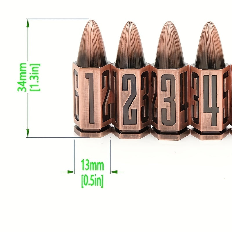 Metal Bullet Dice for Collection and Gift - Rolling Copper, Bronze, Nickel