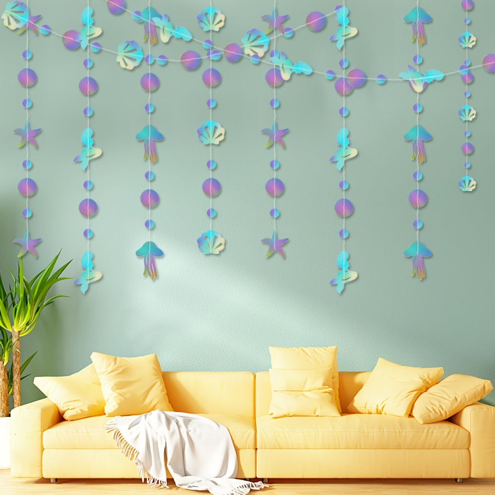 Mermaid Shell Latte Art Hanging Ornament 4M Birthday Party Decoration
