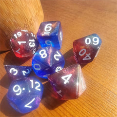 7-Piece Flash Dice Set for RPG COC Tabletop Games