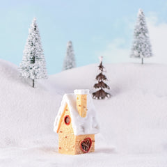 4pcs Mini Christmas Snow House Ornaments Micro Landscape Party Decoration