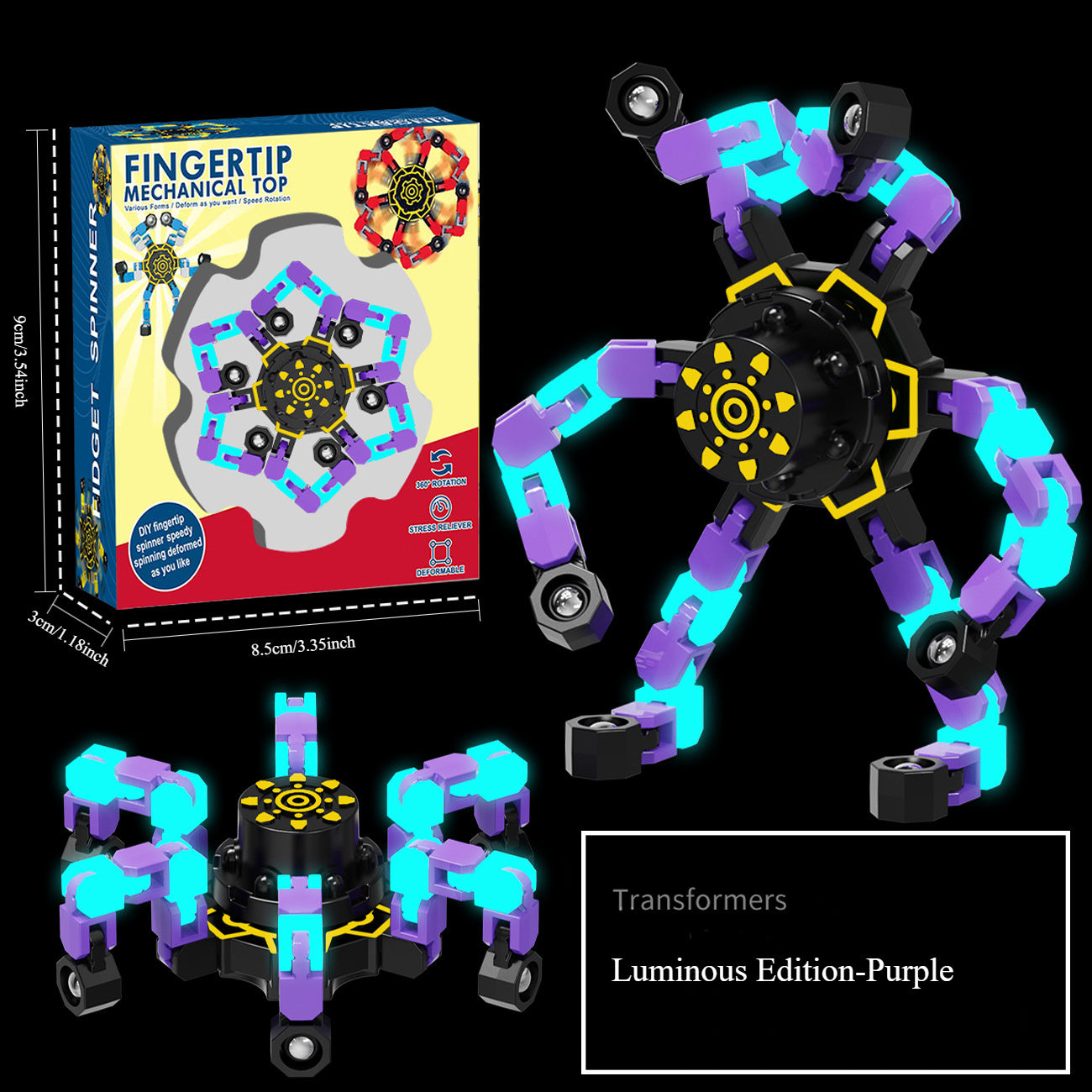 Fidget Toys Rotatable Deformable Mechanical Chain Robots DIY Deformable Machines