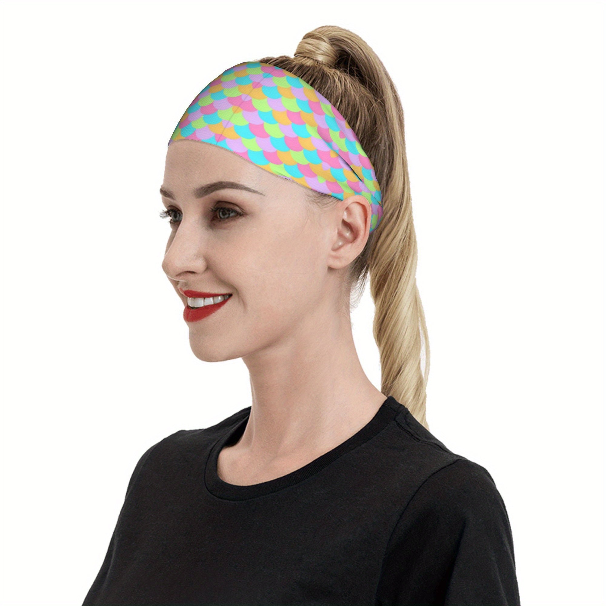 Rainbow Heart Pattern Headband for Sport & Casual Outfits