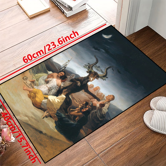 Bull God Motif Rug for Living Room Bedroom Nursery Outdoor Patio
