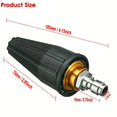 High Pressure Washer Rotating Turbo Nozzle 5 Nozzle Heads 3000PSI Max