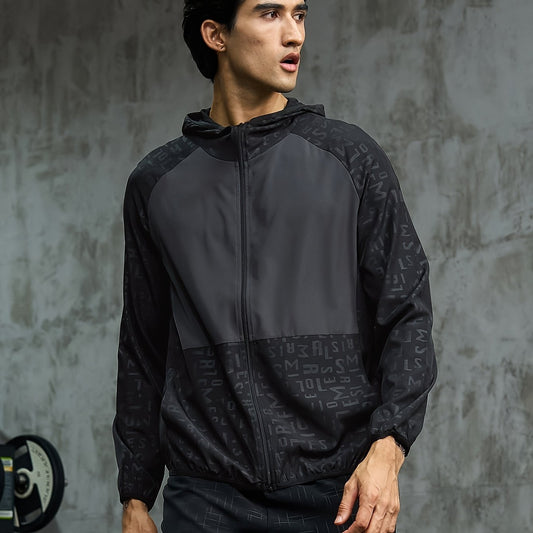 Men's Zipper Hooded Windproof Casual Jacket Spring Autumn
